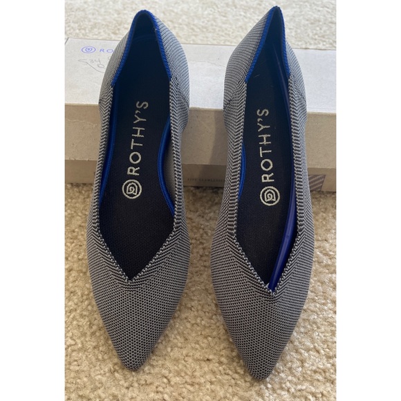 Rothy’s The Point Cloud Grey Birdseye Flat - Picture 2 of 6